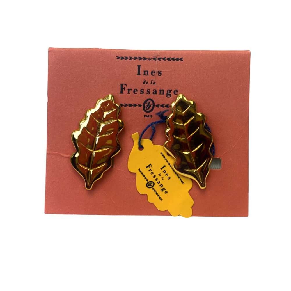 Ines de la Fressange Gold Leaf Earrings